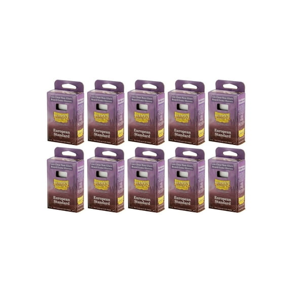 10 Packs Dragon Shield Board Game Sleeves 100 ct Standard European Size Card Sleeves Display Case