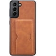 thumbnail image 6 of for Samsung Galaxy S21 FE Case, Slim PU Leather Wallet Case Credit Card Slot Holder Lightweight Protective Case with Kickstand for Samsung Galaxy S21 FE (Brown), 6 of 11