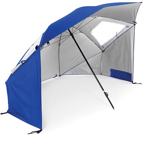 Super-Brella Maximum Protection Portable Canopy Shelter Umbrella, Blue