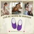 thumbnail image 7 of Fotbe Glitter Purple Pattern Women's Fuzzy Curly Fur Memory Foam Loafer Slippers Indoor Outdoor Slippers Winter Home Shoes-46/47, 7 of 7