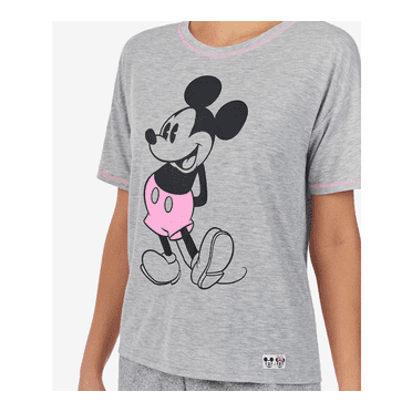 Disney Mickey Mouse Knit Short Sleeve Crewneck Pajama T-Shirt, Medium