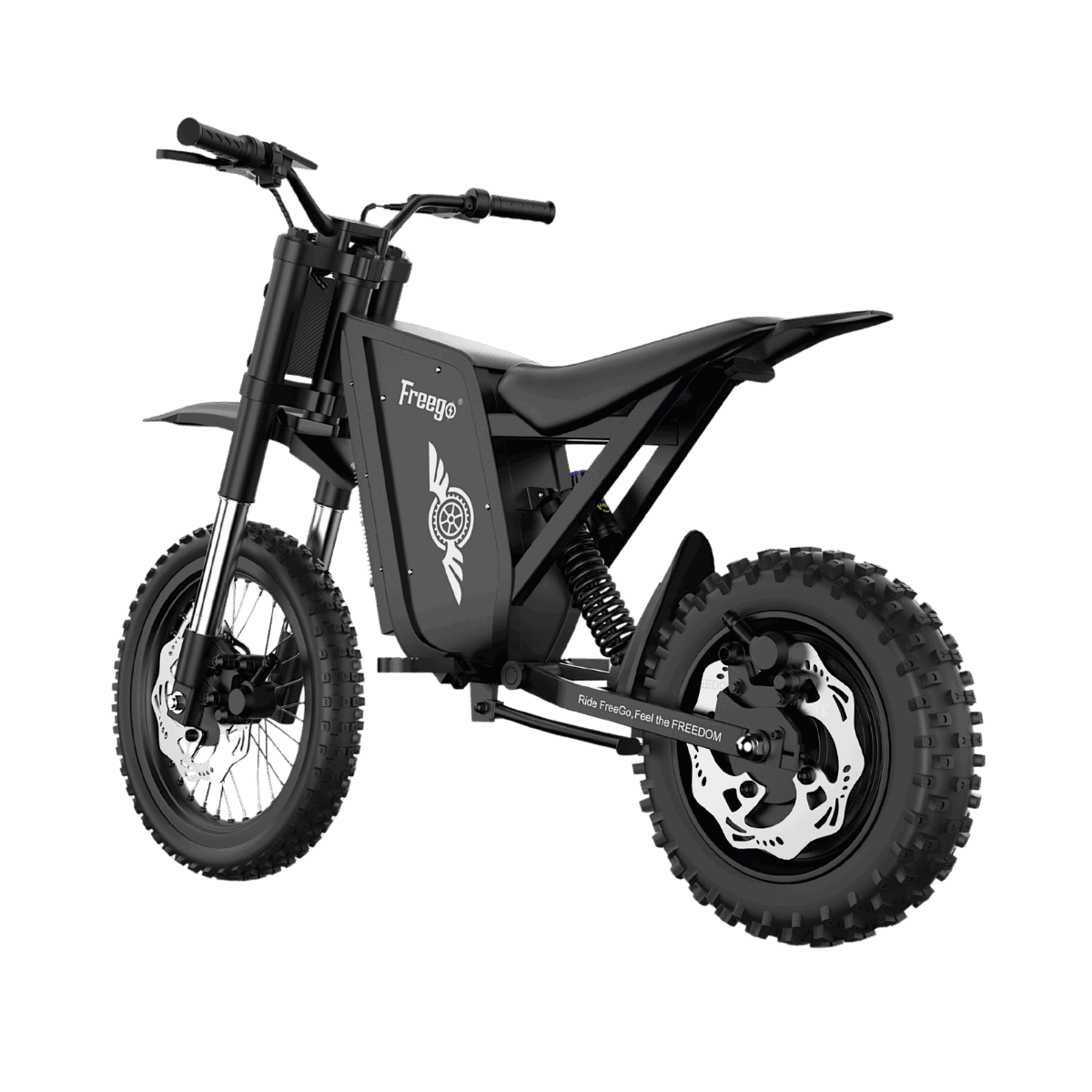 Freego X0 60V 23Ah Electric Mini Bike, 3600W Peak Motor, City Mode 20 MPH, 14" Front/10" Rear Wheels, Hydraulic Disc Brakes - Compact Commuter Electric Bike for Teens & Adults