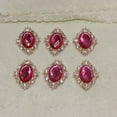 thumbnail image 2 of Abbraccia 10PCS Crystal Gems Acrylic Alloy Rhines Flatback Sew on Diamante Rhiness for Crafts Handicrafts Clothes Bag Shoes Decorations , Fushcia 30x25mm, 2 of 9