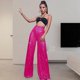 thumbnail image 4 of Women's High-End Solid Color Wide-Leg Pants with Sequins, 4 of 5