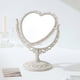 thumbnail image 4 of 7Inch Heart Shaped Mirror, 360Two-Sided Magnifying Aesthetic Mirror, Coquette Room Decor Vanity Mirror for Desk,3X Magnification Bathroom Mirror Bedro, 4 of 4