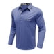 thumbnail image 3 of Blusa y camisa de manga larga con cuello vuelto para hombre, camisa de otoño invierno con botones y bolsillo, camisa de manga larga con cuello vuelto, camisa de poliéster para hombre, 3 of 6