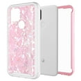 thumbnail image 4 of Google Pixel 4a with 5G Case (For 5G Version ONLY), Rosebono Graphic Design Shockproof Impact Resistant Protective Full-Body Rugged Clear Hybrid Bumper Case for Google Pixel 4a with 5G (Pink Shell), 4 of 5
