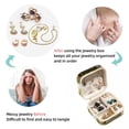 thumbnail image 4 of Map Section Portable Square Jewelry Box for Rings Earrings Necklaces Bracelets Girls Women Travel Organizer Decorative Display, 4 of 6