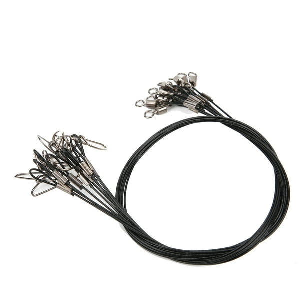 Fishing Line Steel Wire Leader With Swivel Fishhook Line Trace Wire Leader  Swivel Fishing Wire Line Leash Fishing Line Steel Wire Leader Anti Bite