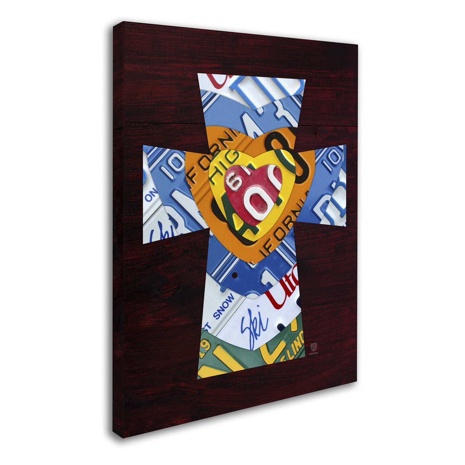 Trademark Fine Art 'Heart Cross' Canvas Art by Design Turnpike