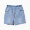 thumbnail image 4 of PatPat Toddler/Kid 2pcs Cooling Denim Solid Tee and Shorts Set, 4 of 6