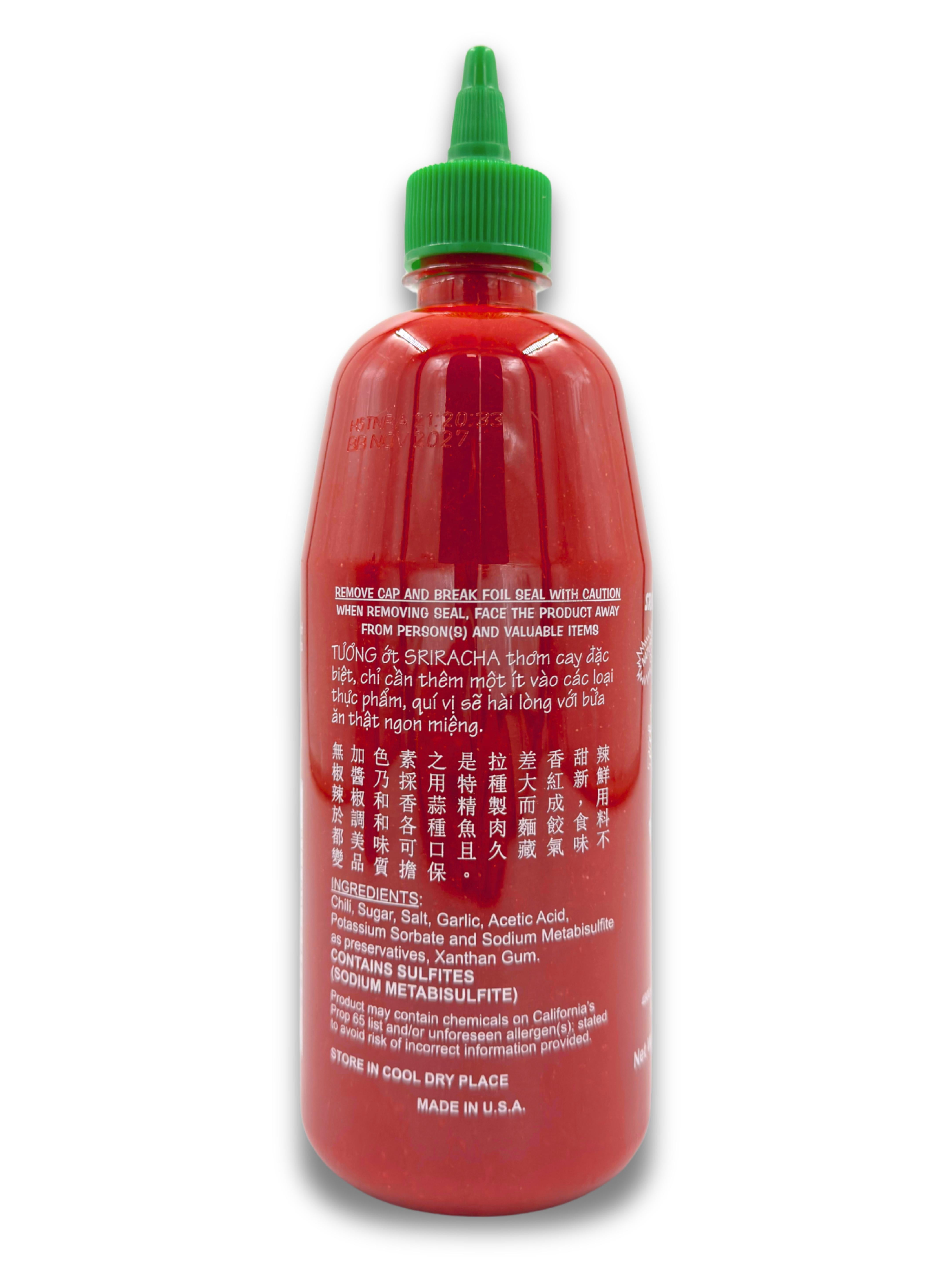 Sriracha Hot Chili Sauce, 28oz (793g) Bottle