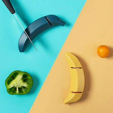 

Caihezhi Kitchen Sharpener Cute Anti-skid Base Banana Shape All-purpose Cutter Grinder for Home