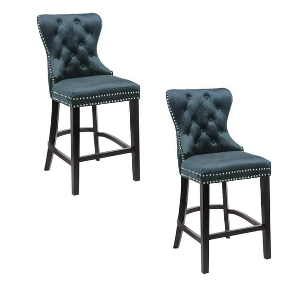 BOYEL STOOL SET OF 2 IN GREEN COLOR