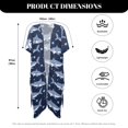 thumbnail image 6 of HELLHERO Shark Pattern Beach Cover Ups Polyester Loose Free Size Long Kimono Swimsuit Cover Up for Women, 6 of 6
