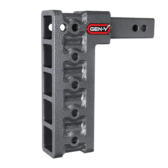 GEN-Y GH-505 MEGA-DUTY Adjustable 10" Drop Hitch Only for 2" Receiver - 16,000 LB Towing Capacity - 2,000 LB Tongue Weight