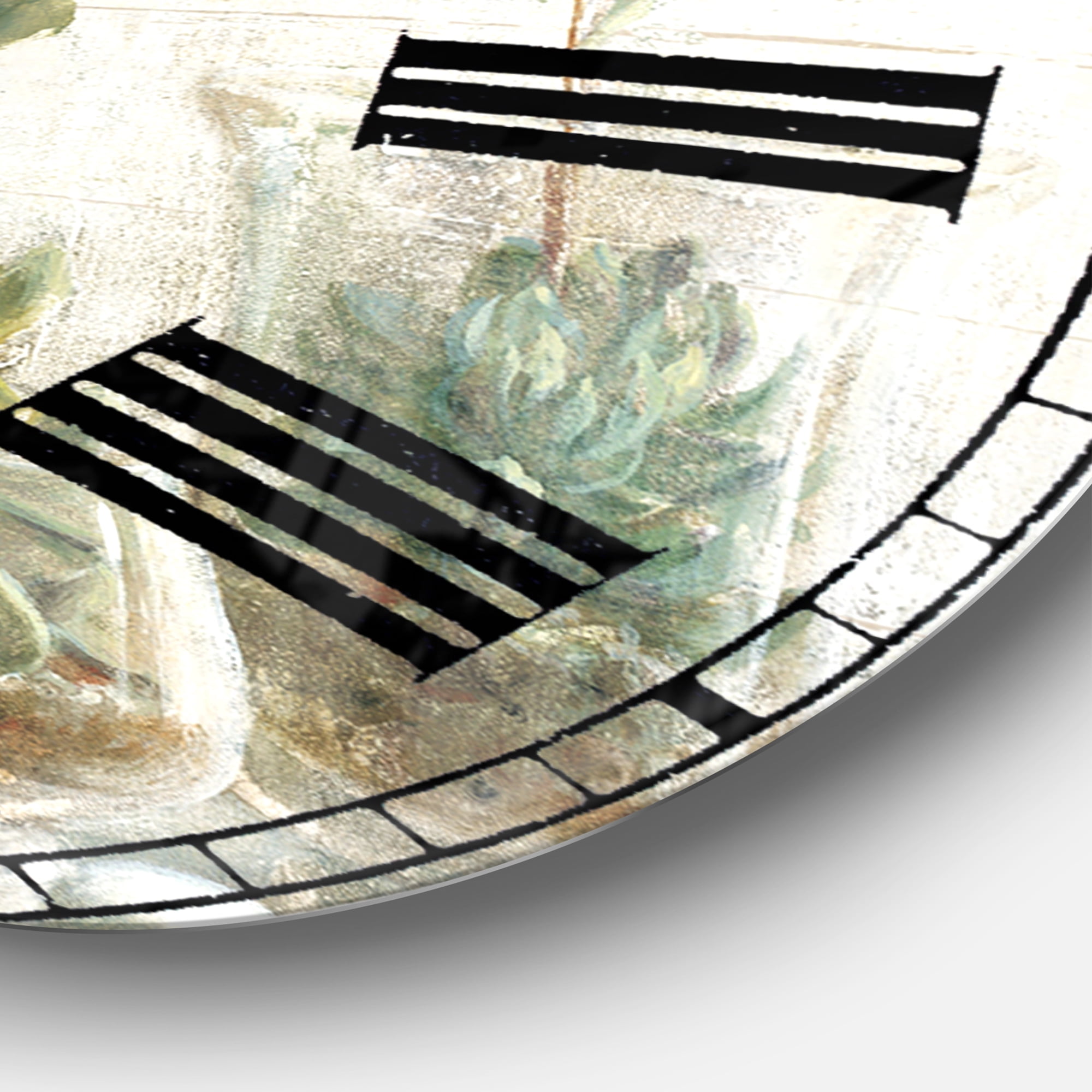 Designart Oversized Multicolor Analog Round Farmhouse Modern Wall Clocks, CLM30417-C23