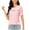 Pink, variant on JIUKE Womens Tops Dressy Casual Short Sleeve Business Casual Shirts Crewneck Work Office Blouses Size XL
