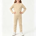 thumbnail image 4 of HBGVBA 2 Piece Set for Little Girl Base Layer Fall Winter Long Sleeve Top Long Pant Matching Outfits, 4 of 5