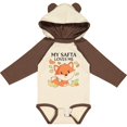 thumbnail image 3 of Inktastic My Safta Loves Me- Little Fox Boys or Girls Long Sleeve Baby Bodysuit, 3 of 5