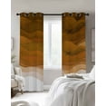 thumbnail image 3 of Fsddascl Burnt Orange Waves Blackout Curtains for Bedroom/Living Room, Thermal Insulated Kitchen Curtains, Ombre Coastal Ocean Water Abstract Grommet Darkening Window Treatment Drapes 52"x63"x2, 3 of 8