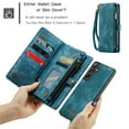 thumbnail image 3 of CaseMe Leather Case for Samsung Galaxy S24 5G,2 in 1 Detachable Wallet Case with 8-Card Holder Zipper Bills Slot,Magnetic Shockproof Flip Leather Cover Zipper Pocket Phone Cases,Blue, 3 of 8