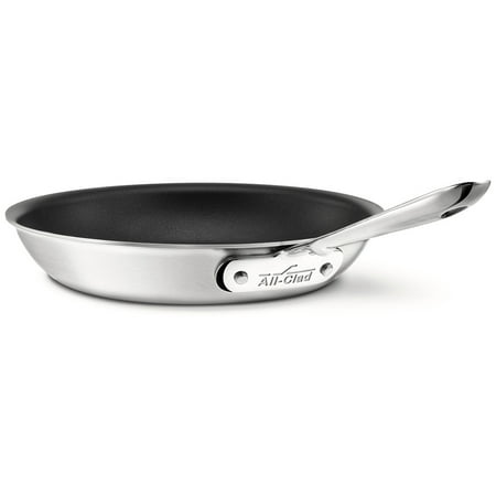 all-clad bd55112nsr2 d5 brushed 18/10 stainless steel 5-ply bonded dishwasher safe nonstick fry pan saute pan cookware, 12-inch,