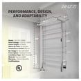 thumbnail image 5 of Eve Series 8-Bar Wall Mounted Electric Bathroom Towel Warmer Rack in Polished Chrome Finish Stainless Steel, 5 of 11