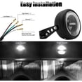 thumbnail image 3 of 6.5-inch round LED motorcycle headlight with mounting brackets, white light, 3 of 5