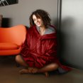 thumbnail image 6 of Catalonia Deluxe Reversible Fleece Oversized Blanket Sweatshirt with Hood Super Soft Warm Large Plush Sleeved Throws for Adult Wom, 6 of 7