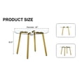 thumbnail image 5 of Modern minimalist style circular transparent tempered glass table, tempered glass tabletop, golden metal legs, suitable for kitchen, dining room, and living room, 40 "* 40" * 29.5 "1123r05158, 5 of 16