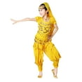 thumbnail image 1 of GDREDA Pant Sets Children Belly Dance Girl Performance Sets Yellow,3-4 Years, 1 of 5