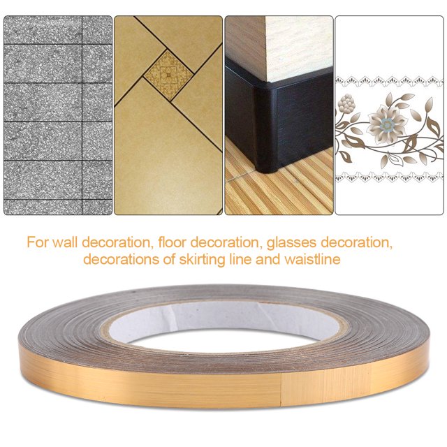 Cinta Autoadhesiva para suelo, adhesivo impermeable para azulejos, tira de cinta decoraTiva para esquinas de suelo para decoración del hogar y la oficina