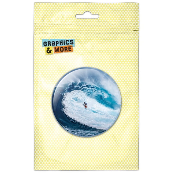 Giant Wave Surfer Pinback Button Pin Badge