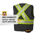 thumbnail image 4 of Pioneer Hi Vis Reflective Adjustable Safety Vest for Men & Women For Traffic & Construction - ID & Phone Pockets - Black, 4 of 7