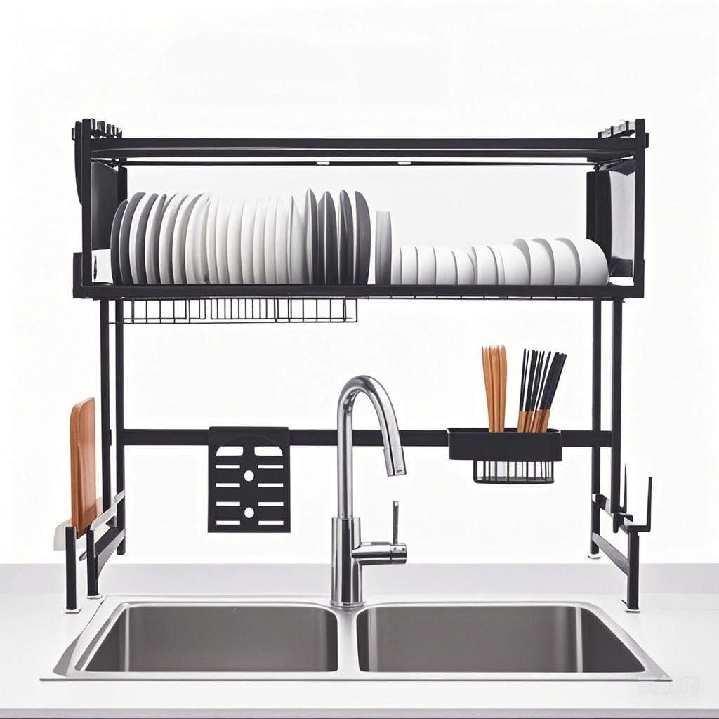 Sink Dish Drainer, Kitchen Drying Rack, Over Sink Dish Rack