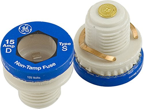 GE Type S/SL Time Delay Fuse, 15-Amp, 2-Pack 18255