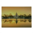 thumbnail image 2 of United States Cutting Board, DC American Capital City White House Above the Lake Landscape Artwork, Decorative Tempered Glass Cutting and Serving Board, Large Size, Apricot and Ginger, by Ambesonne, 2 of 5