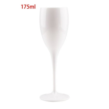 

Plastic White Acrylic Champagne Transparent Wine Glass Stemware