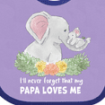 thumbnail image 4 of Inktastic I'll Never Forget That My Papa Loves Me with Cute Elephants Boys or Girls Baby Bib, 4 of 4