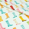 thumbnail image 2 of Singer Fabrics, 100% Cotton Print, Craft Quilting, 44 Inch, Colorful Boots, 5 Yard Precut, 2 of 2
