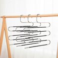 thumbnail image 2 of 2025 Stainless Steel S-type Trouser Hangers - Space Saving & Non-slip for Jeans, Towels & Scarfs, 2 of 5