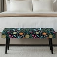 thumbnail image 5 of Chririnla Mixed Wildflower Pattern Washable Bench Covers, Full Elastic Wrap Polyester Spandex Fabric Bench Slipcover for Bedroom Dining Room, 5 of 9
