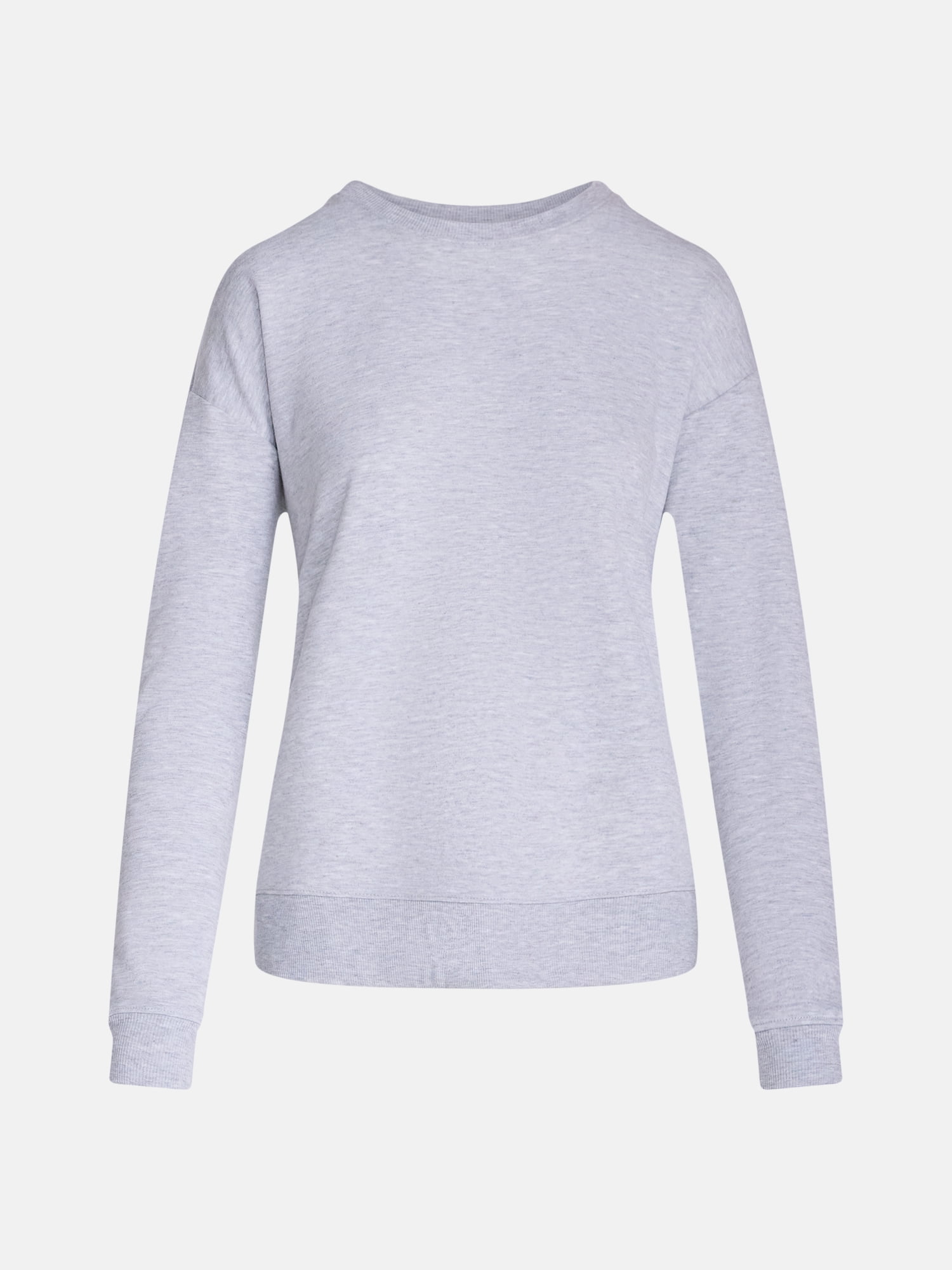 Joyspun Women's Fleece Lounge Sleep Top with Long Sleeves, Sizes XS-3X