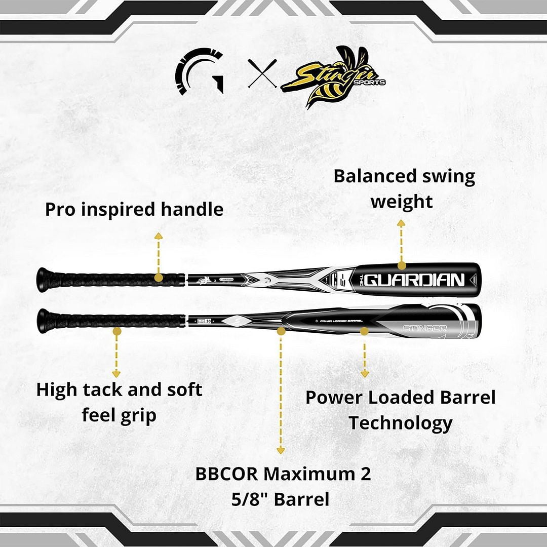 Guardian Baseball X Stinger The Guardian BBCOR 2 5/8" Aluminum Baseball Bat Drop -3