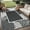 PR01-Dark Gray and White, variant on SIXHOME Outdoor Rug 5'x8' Waterproof Reversible Patio Rug Floral Border Plastic Straw Indoor Outdoor Rug for RV Camping Garden Picnic Beach Deck Backyard Porch Decor Dark Grey and White