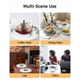 thumbnail image 2 of 15 Inch Round Placemats Set of 6, Green Eucalyptus Non Slip Heat Insulation PP Table Mats, Weeping Botanical Leaf Watercolor Washable Place Mats for Kitchen Dining Party Table Decor, 2 of 7