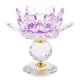 thumbnail image 2 of Artesanía de Cristal Budista, Portavelas de Té de Loto, candeliere, Decoración para hogar Púrpura A Soledad Titular de vela de cristal de cristal, 2 of 8