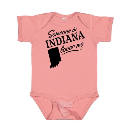 

Inktastic Someone in Indiana Loves Me Gift Baby Boy or Baby Girl Bodysuit