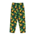 thumbnail image 5 of Xecao Pineapples with Palm Leaves Women's Straight Lounge Pajama Pants: The Epitome of Relaxed Sleepwear, 5 of 9